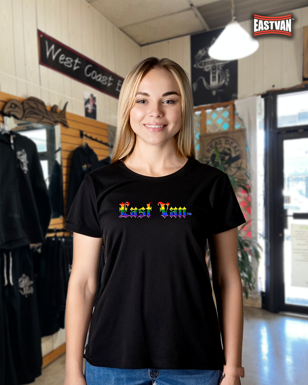rainbow BLACK t shirt