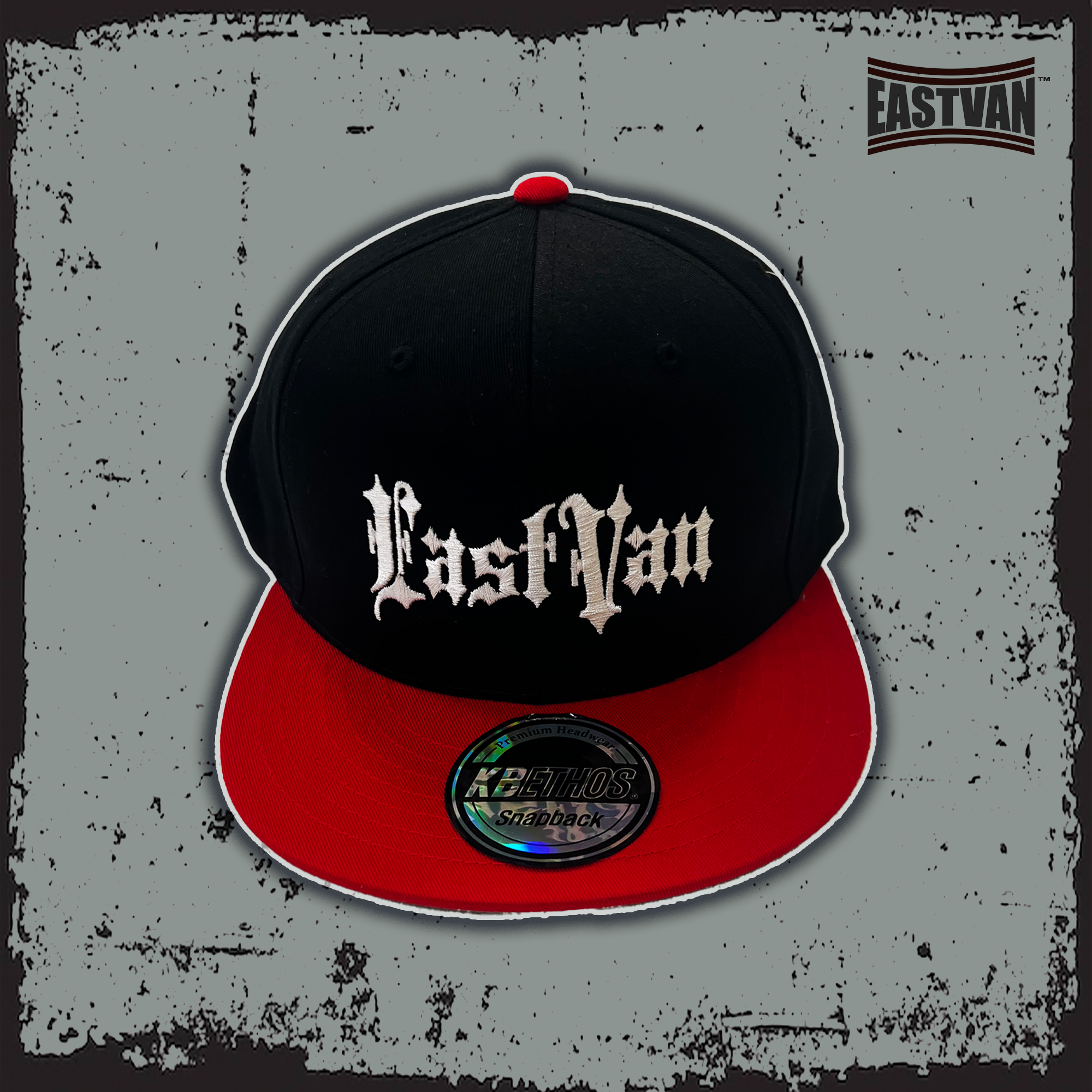 snapback old english red